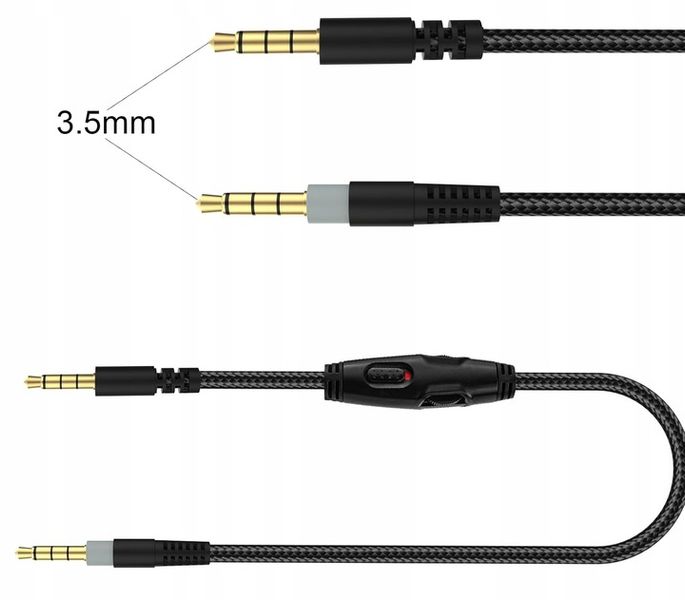 KABEL PRZEWÓD DO SŁUCHAWEK KINGSTON HYPERX CLOUD ALPHA SILVER 1,5 m + zdjęcie 2