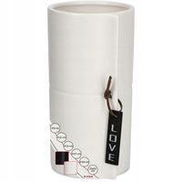 DONICZKA OSŁONKA NA KWIATY CERAMICZNA BIAŁA 9 CM