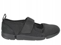 Clarks Tri Amelia Baleriny damskie czarne materiałowe na rzepy 36