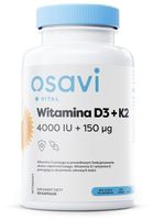 OSAVI Witamina D3 + K2, 4000 IU + 150 mcg (120 kaps.)