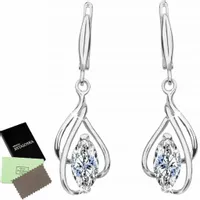 DUŻE KOLCZYKI SREBRNE WISZĄCE SREBRO PRÓBA 925, DŁUGIE KOLCZYKI ANGIELSKIE