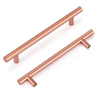 Uchwyty meblowe do szafek różowe złoto 192 mm zestaw 10 szt. nowoczesne