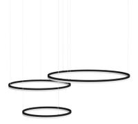 Lampa wisząca Halo AZ5349 120+100+80 LED 180W pilot ring czarny