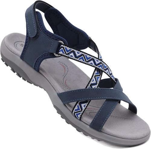 Sandały Damskie Letnie Gladiatorki na Rzep Kolorowe Wzory Rozmiar 38 na Arena.pl