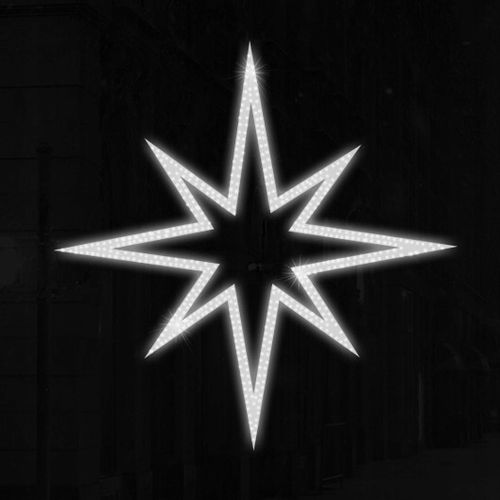 Gwiazda ośmioramienna LED! PIĘKNA PŁASKA DEKORACJA! na Arena.pl