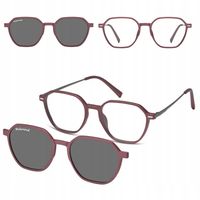 2w1 MAŁE okulary Oprawki Korekcyjne z NAKŁADKĄ PRZECIWSŁONECZNĄ na magnes