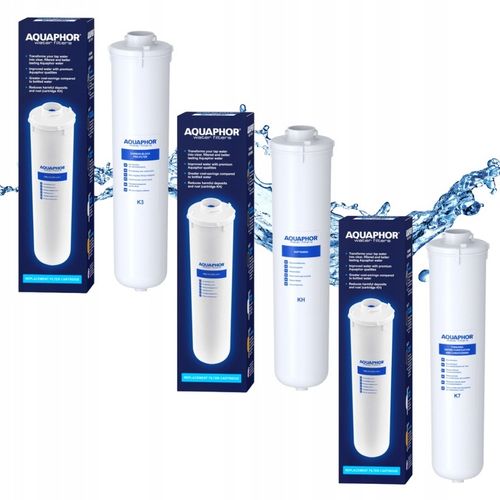 Zestaw 3 x wkład wymienny K3, KH, K7 do filtra wody Aquaphor Kryształ H na Arena.pl