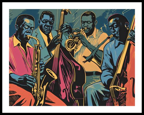 Plakat 65x50cm Jazzmani w Gazie na Arena.pl