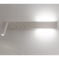 Loftowa LAMPA ścienna VK/04231/W/W/40/L MDECO metalowa OPRAWA kinkiet LED 15W 3200K z reflektorkiem biały