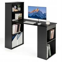 Biurko prostokątny Costway 122 x 51 x 122 cm czarny
