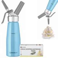 Syfon do bitej śmietany 0,5L Hendi 975862 + 24 naboje N2O, niebieski