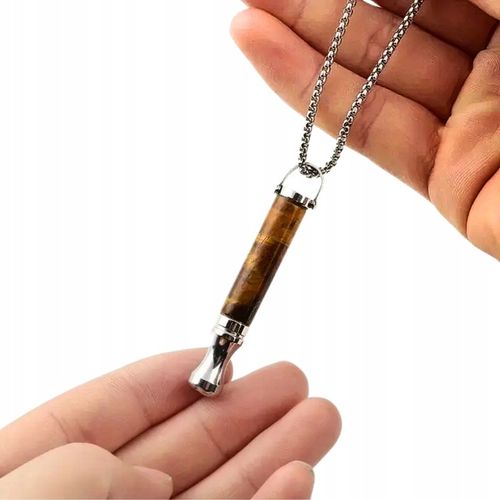 Naszyjnik Do Rzucania Palenia Oddechowy Cichy Nie Gwizda Tygrysie oko Stal na Arena.pl