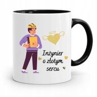 Dla Inżyniera Kubek Czarny Prezent Z Nadrukiem Ze Zdjęciem