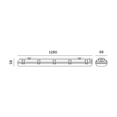oprawa hermetyczna hermetic 1x120 ip65 kobi na Arena.pl