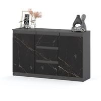 Komoda Do Salonu Nowoczesna Pojemna 120cm 3 Szuflady Szary San Sebastian