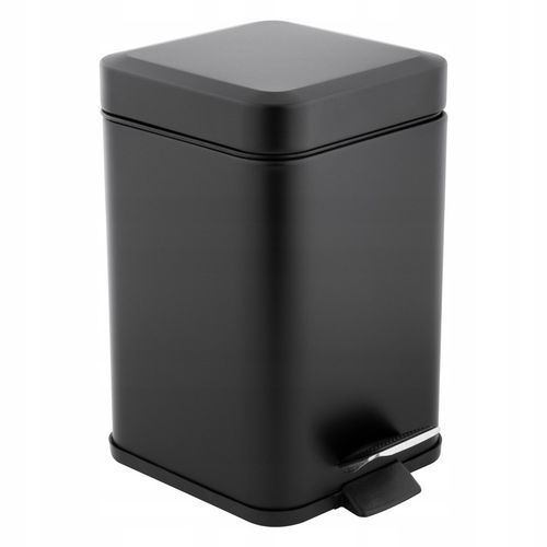 Kosz na śmieci 3L łazienkowy do WC łazienki toalety WOLNY OPAD czarny na Arena.pl