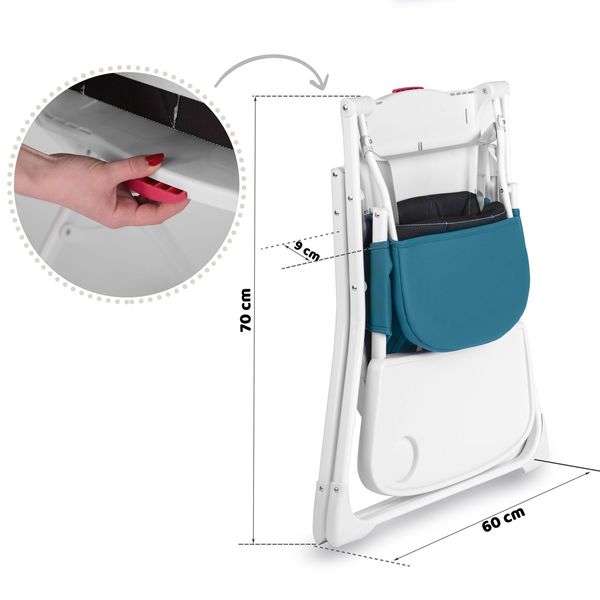 Krzesełko do karmienia Nuco niebieskie zdjęcie 8