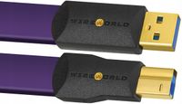 2X KABEL USB 3.0 TYPU A-B PŁASKI FIOLETOWY WIREWORLD ULTRAVIOLET 8 U3AB 1m