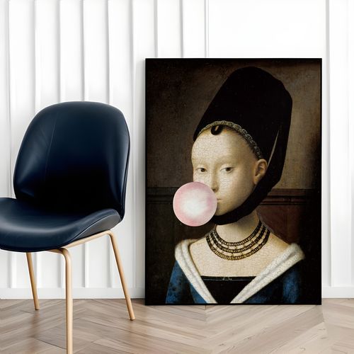 Plakat portret z balonem pop art 61x91 cm w czarnej ramie na Arena.pl