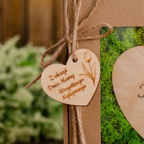 Prezent Na Dzień Matki Serce Wykończone Chrobotkiem W Pudełku na Arena.pl