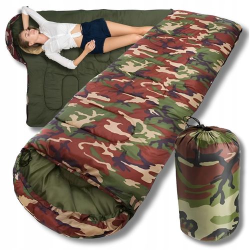 Śpiwór turystyczny dziecięcy dla dorosłych dziecka pod namiot ciepły kaptur na Arena.pl