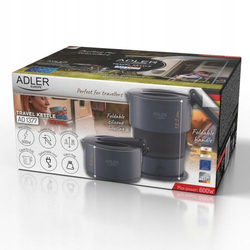 Mały Turystyczny Czajnik Elektryczny Składany Ad1377 600W 0,6L Silikonowy na Arena.pl