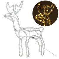 Renifer świąteczny 144 LED świetlna dekoracja ozdoba do ogrodu biały ciepły