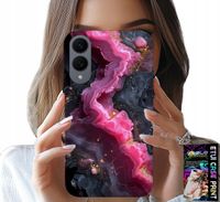 ETUI DO SAMSUNG GALAXY S25 EDGE - RÓŻOWY MARMUREK PLECKI, MODNE WZORY