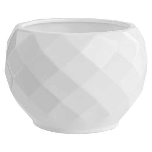 Doniczka osłonka ceramiczna kolor Biały 13,5 cm H12,5 cm połysk na Arena.pl