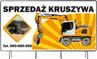BANER REKLAMOWY 200x100cm projekt w cenie różne wzory SPRZEDAŻ KRUSZYWA