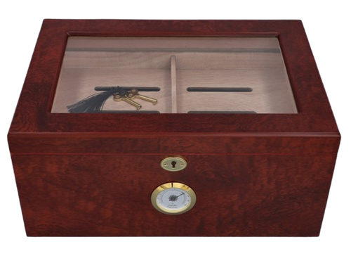 Humidor z Drewna Cedrowego Przeszklona Pokrywa Zamek z Kluczykiem na Arena.pl
