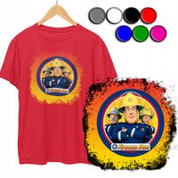 KOSZULKA DZIECIĘCA T-SHIRT Z NADRUKIEM - STRAŻAK SAM KOLORY - XXXS 86-92