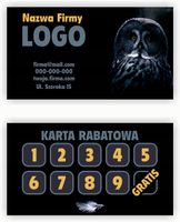 Karty stałego klienta RABATOWE 120 szt LOGO nazwa firmy napis grafika