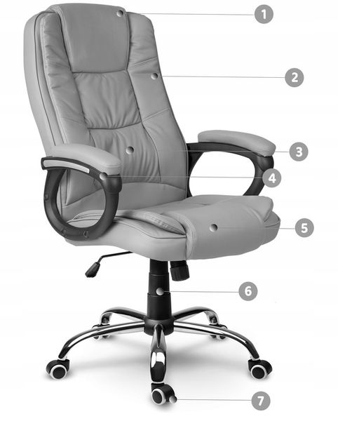 FOTEL BIUROWY KRZESŁO BIUROWE OBROTOWE CHROM zdjęcie 5