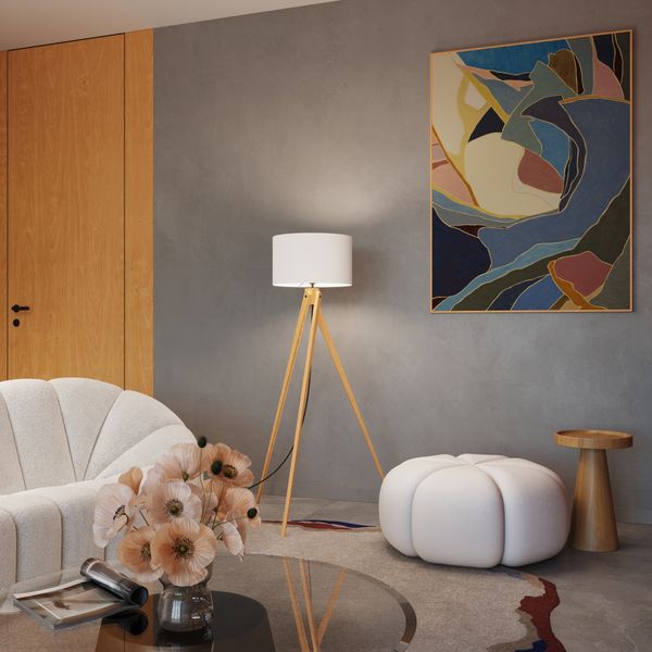 Lampa podłogowa NATT biała zdjęcie 13