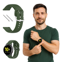 Pasek do Huawei Watch GT2 GT3 42mm Pro 43mm opaska silikon zielony 20mm