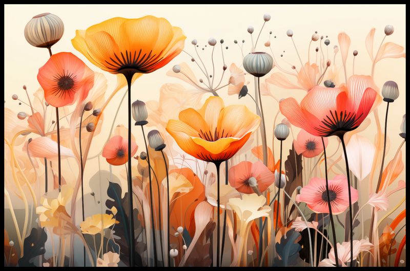Plakat 91,5x60cm Taneczne Maki zdjęcie 2