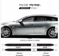 Jaguar XF Kombi 2012-15 Listwy CZARNE Boczne Drzwi