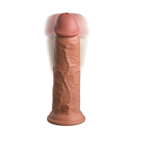 wibrujące dildo king cock elite silicone dual density cock 8 pipedream