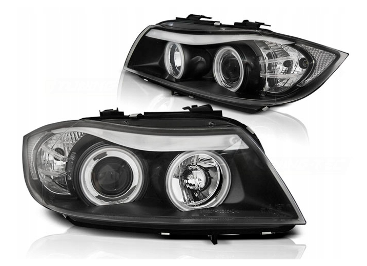 Lampy Reflektory BMW E90/E91 OD 2005 DO 2008 Roku BIAŁE RINGI CCFL zdjęcie 2