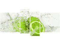 120CM 55 OBRAZ 4 ELEM LIMONKA WODZIE ŚCIENNY