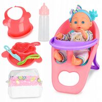 Lalka Bobas Baby Sweet Love z Krzesełkiem do Karmienia i Akcesoriami 3+