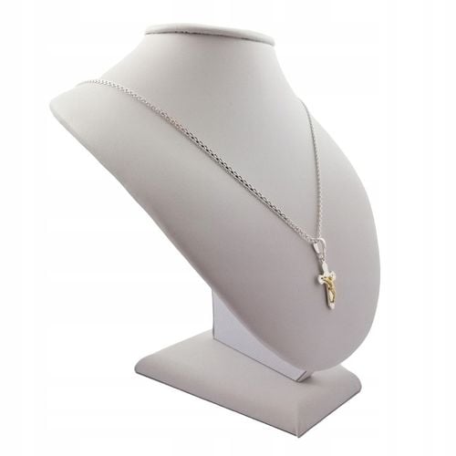 SREBRNY KOMUNIJNY ŁAŃCUSZEK + KRZYŻYK 925 + GRAWER DLA CHŁOPCA DZIEWCZYNKI na Arena.pl