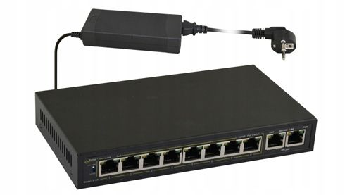 Switch POE do 8 kamer IP Pulsar S108 na Arena.pl