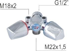 Bateria Dafi bez wylewki – kolor chrom zdjęcie 2