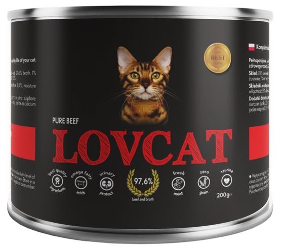 Lovcat Pure Beef puszka 200g zdjęcie 2