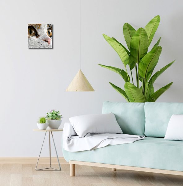 Obraz 20x20cm Nitkowany Kot zdjęcie 2