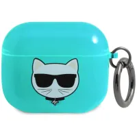 Etui Karl Lagerfeld Choupette na AirPods 3 - niebieskie