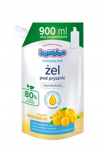 BAMBINO Żel pod prysznic Mirabelka zapas 3x 900ml na Arena.pl
