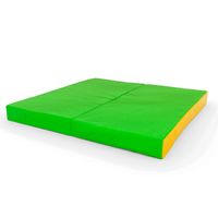 Składany materac dwuczęściowy pod drabinkę 100x100x10 cm Kometa zielony